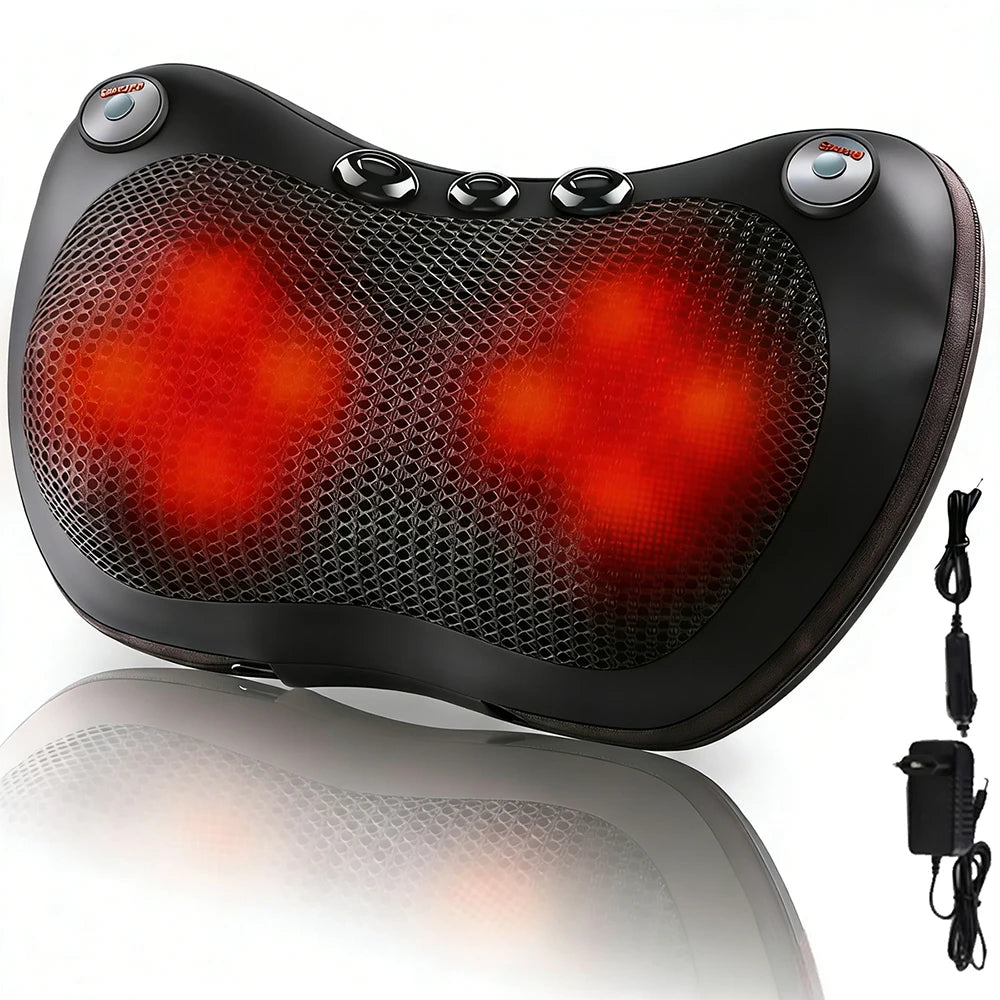 Massage Pillow For Head Relax Electric Shoulder Back Shiatsu Neck Massage,3 Speed