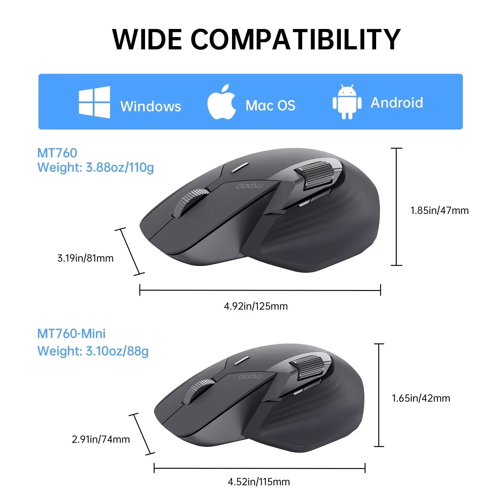 Ratón Ergonómico Inalámbrico Multidispositivo