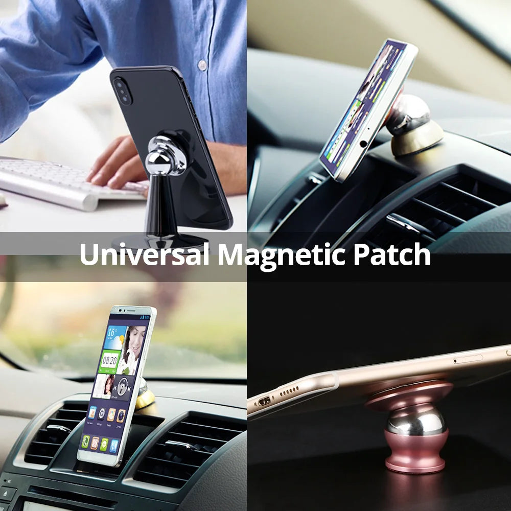 FONKEN 1/5Pcs Thin Metal Plate for Magnetic Car Phone Holder Iron Sheet Sticker Disk for Magnet Phone Stand Mount round Retangle