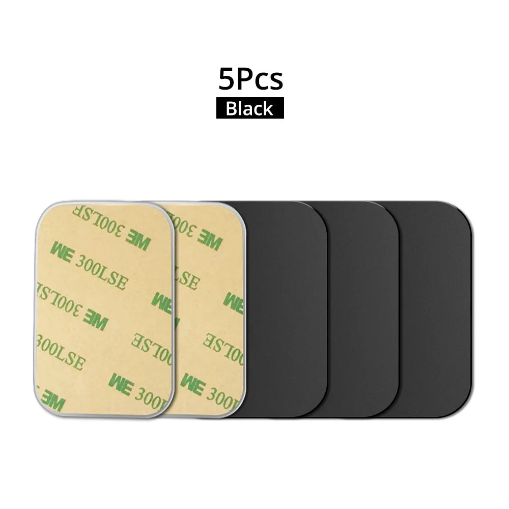 FONKEN 1/5Pcs Thin Metal Plate for Magnetic Car Phone Holder Iron Sheet Sticker Disk for Magnet Phone Stand Mount round Retangle