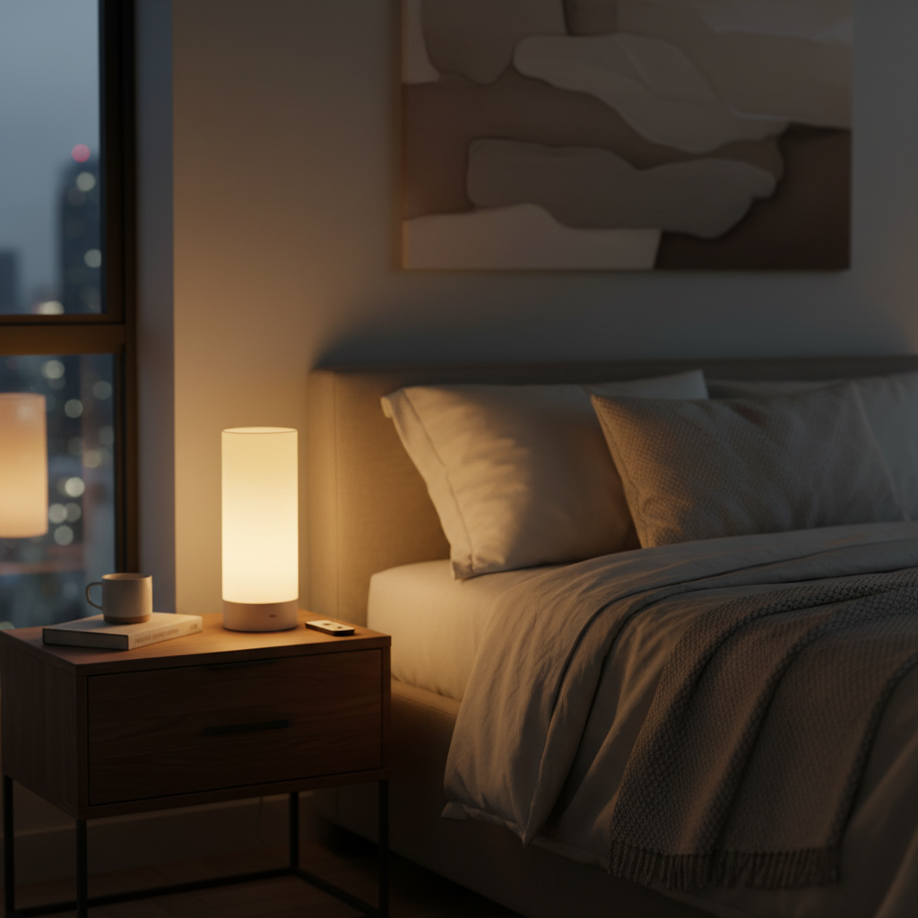 Lámpara LED ambiente mesilla noche
