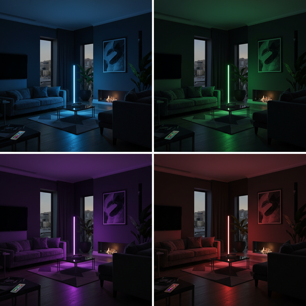 Lámpara LED colores salón