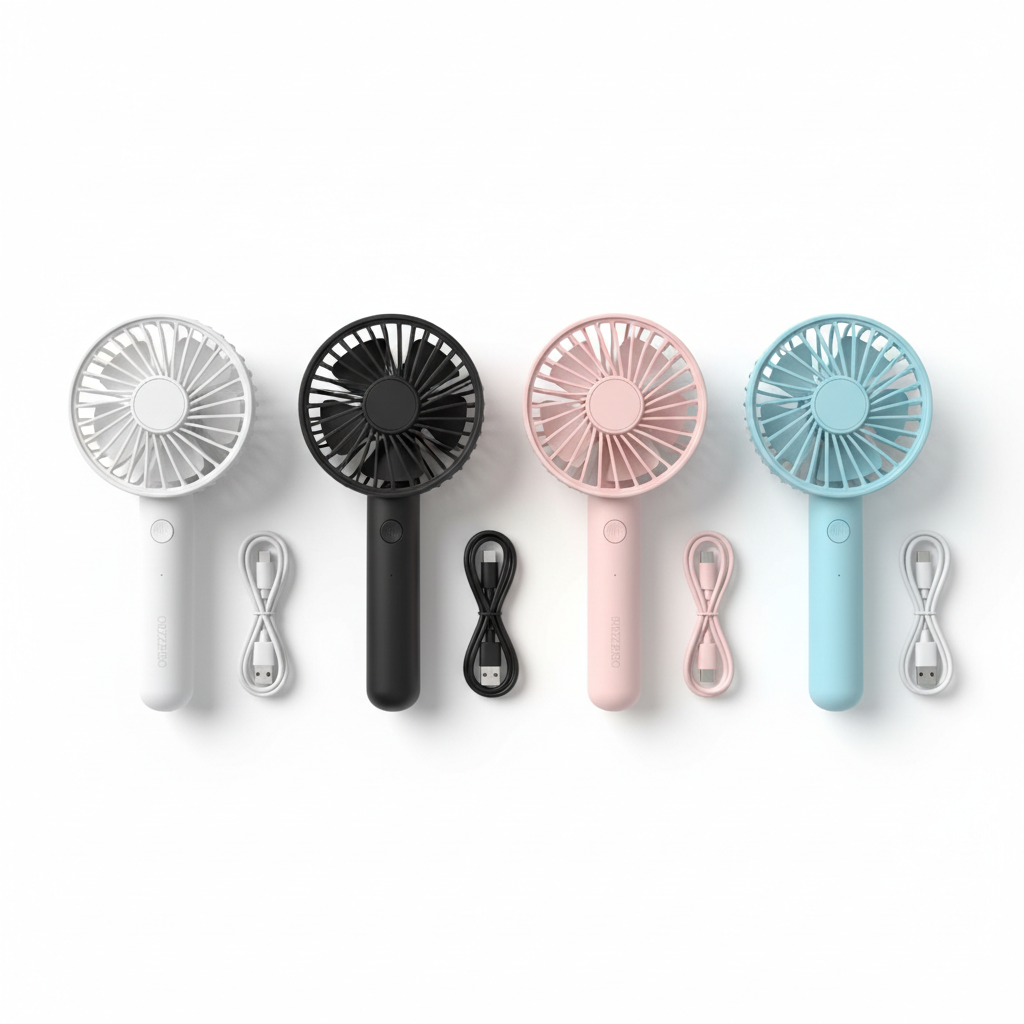 Ventilador 4 colores flat lay